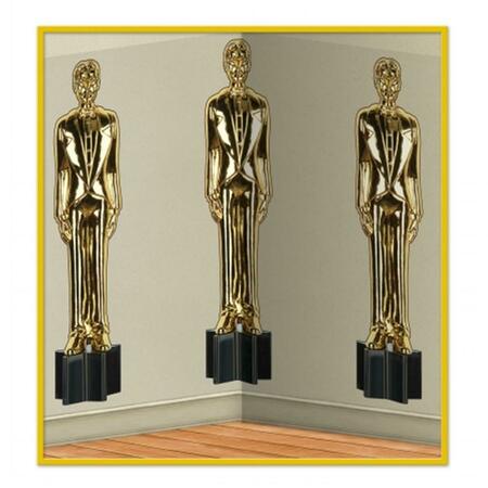 GOLDENGIFTS mpany Awards Night Male Statuettes Backdrop, 6PK GO194308
